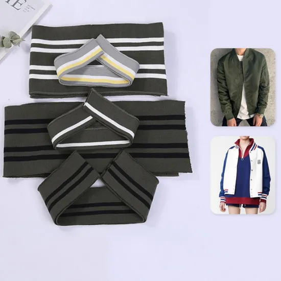 Tessuto a costine 100% poliestere Tessuto a costine 1X1 tinta unita per tessuti