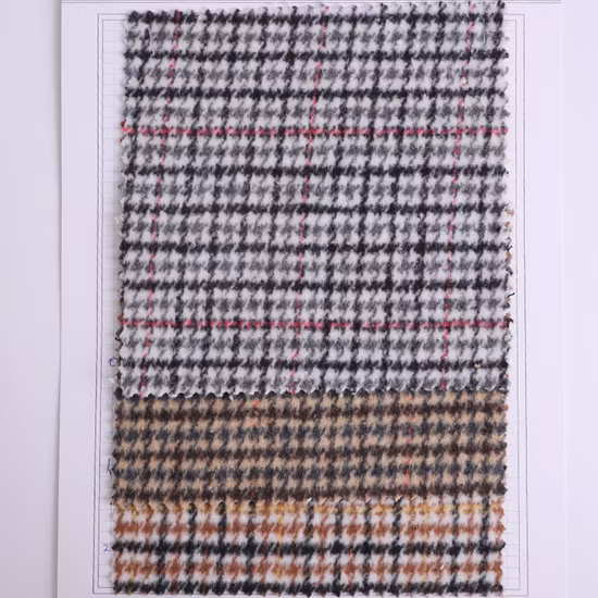 Tessuti scozzesi in poliestere acrilico di vendita calda Tessuto a quadri in lana double face Tweed